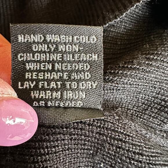 Catherine Malandrino Scoop Neck Sweater Cut Out Details at Sleeves Black Size L - Picture 9 of 12